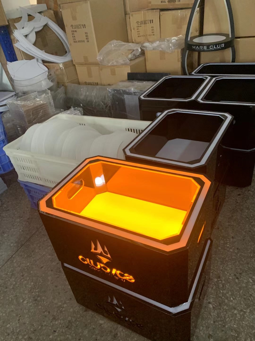 LED Metal Ice Buckets